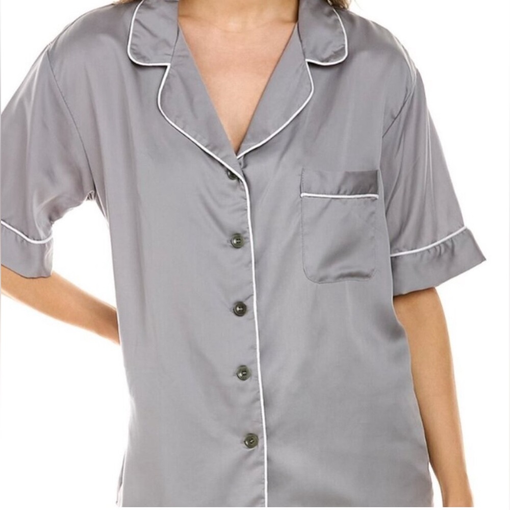Ettitude PJ Bamboo Lyocel Sleep Set, Size Small, Fog is the Color, NWT, 2 Pieces